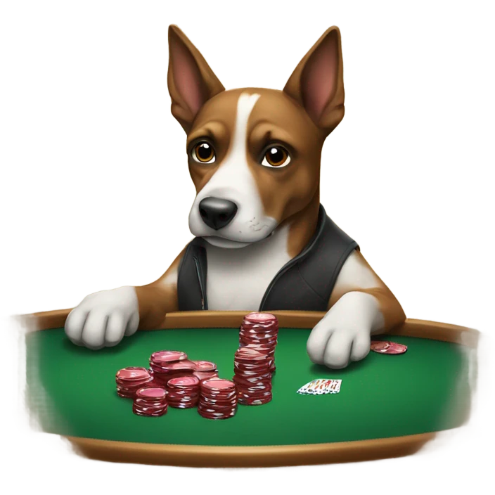 Dogs playing poker  emoji