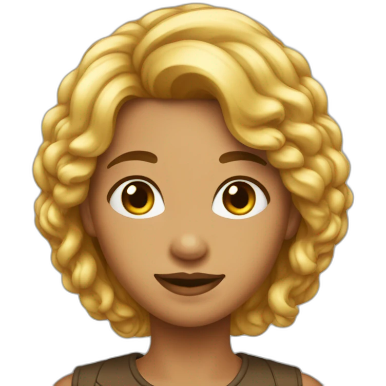 Métisse cheveux bruns emoji