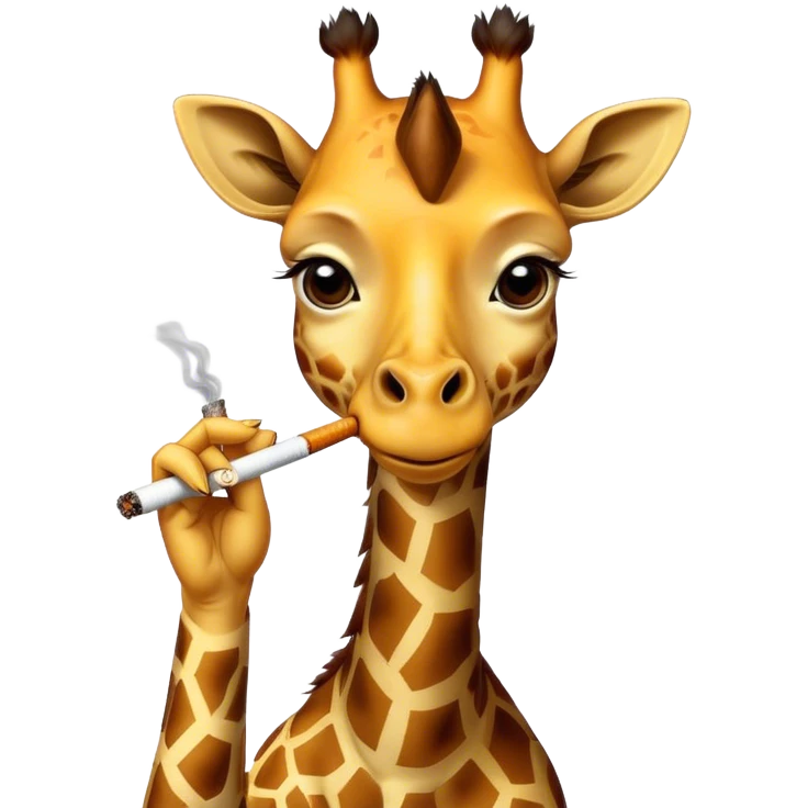 Giraffe smoking  emoji