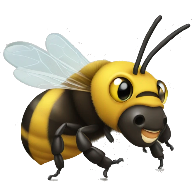 Bee with mustang emoji