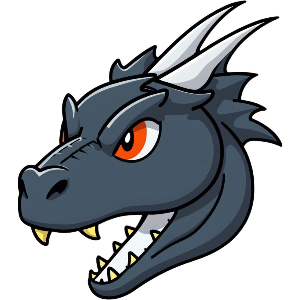 Minecraft black dragon head emoji