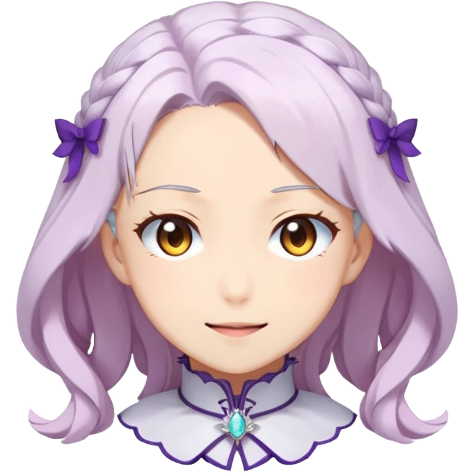 Emilia from Re:Zero winks emoji
