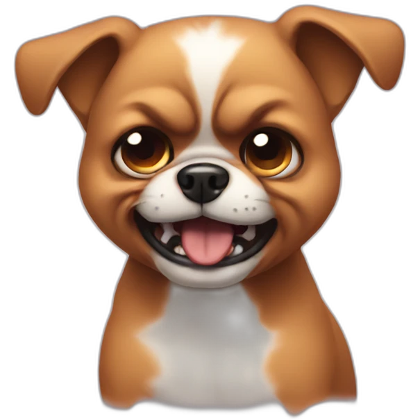 Small dog angry emoji