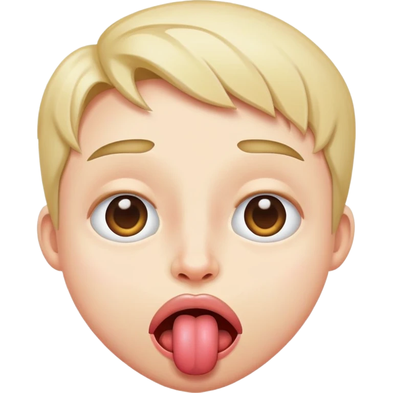 Cross eyed tongue out emoji