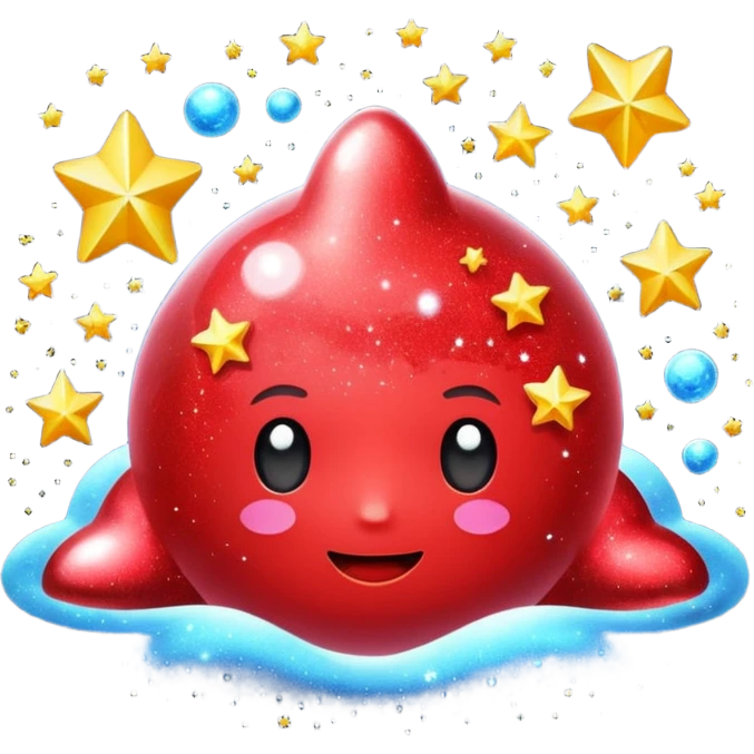 red glitter space   emoji