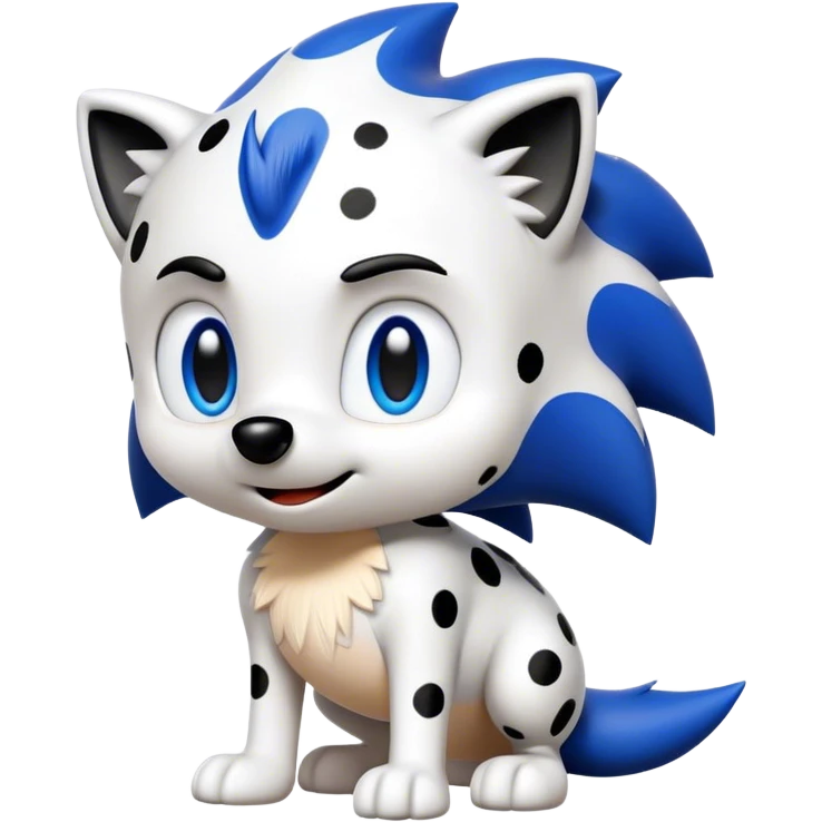 Sonic hedgehog Dalmatian  emoji