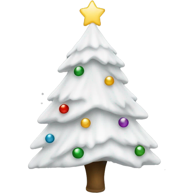 White Christmas tree emoji