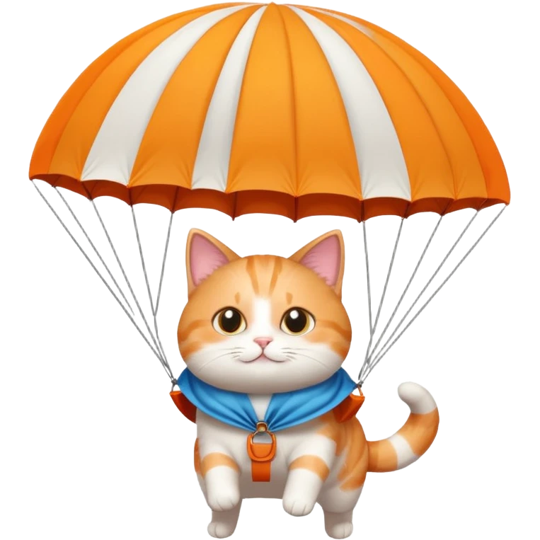 cat with parachute emoji
