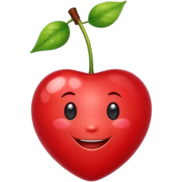 bubbly smiling cherry emoji