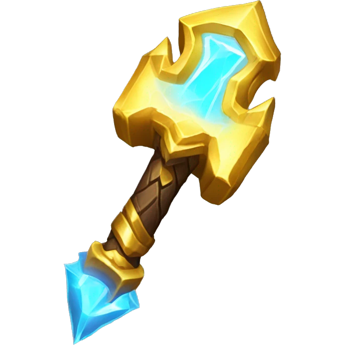 create a golden lightning hammer for the holypaladin classfrom world o wacraft emoji