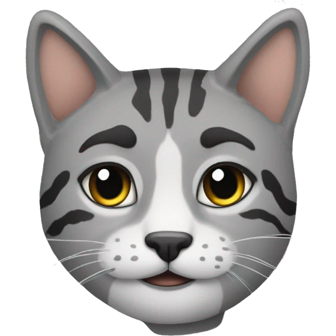 Серая кошка шиншилла  emoji
