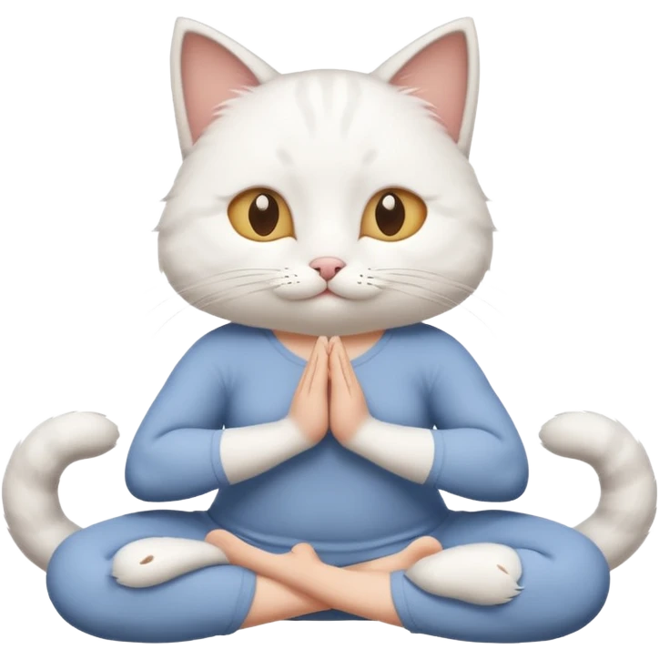 Yoga cat emoji