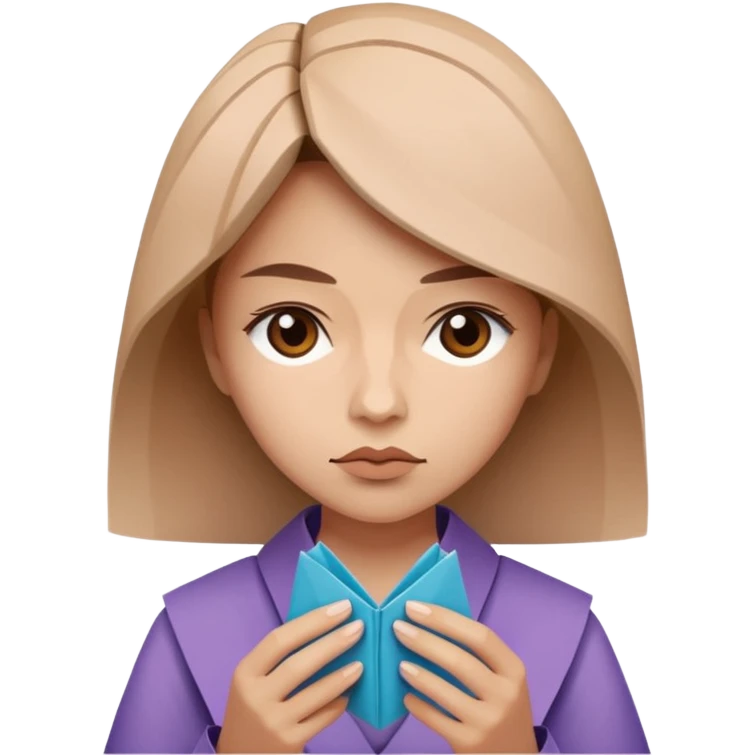 the woman who does origami emoji