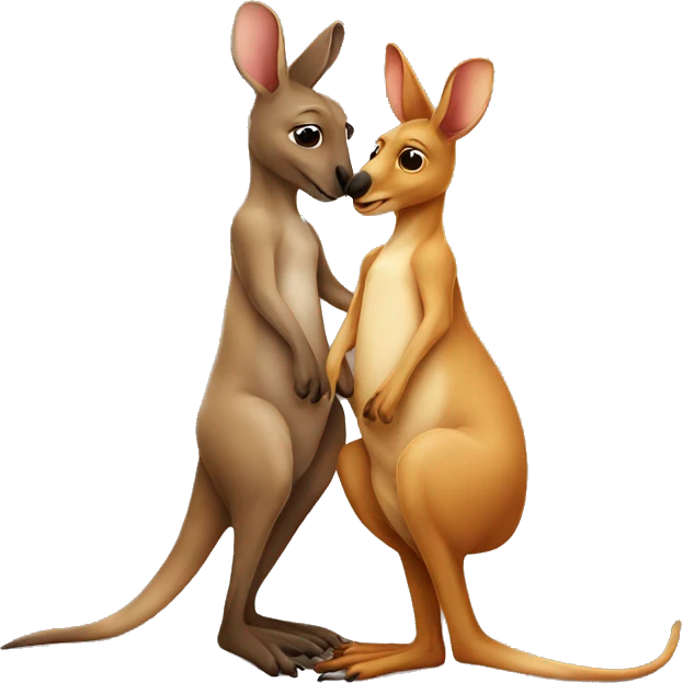 Kangaroo love emoji