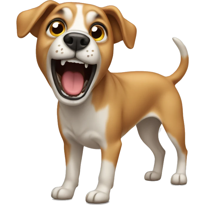 Dog screaming emoji