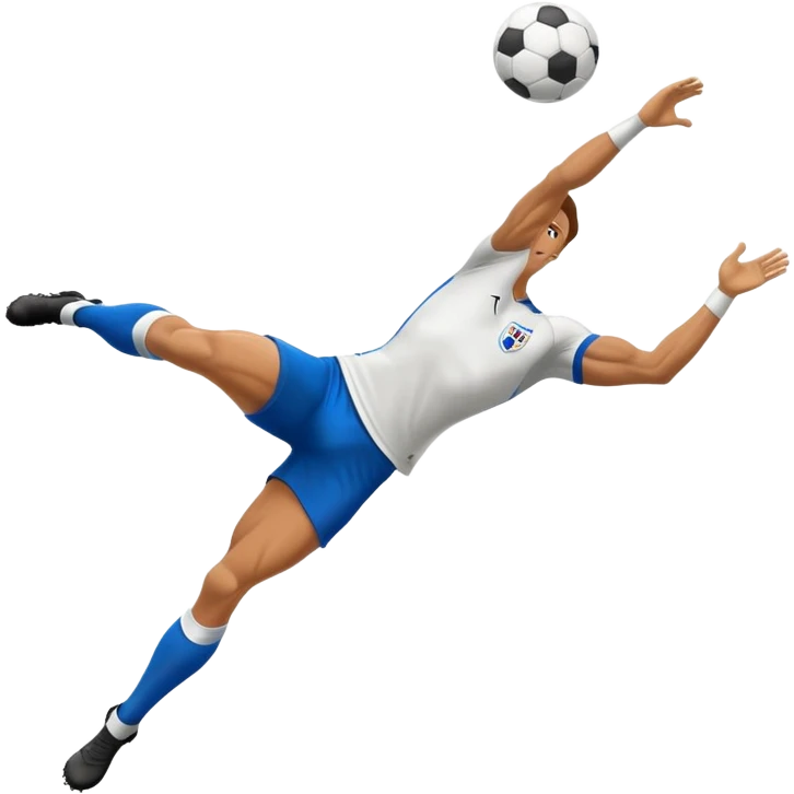 A soccer player do bicycle kick emoji