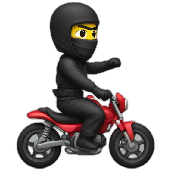 ninja on a bike emoji