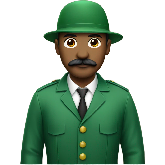 Man with a mostach and gorra verde emoji