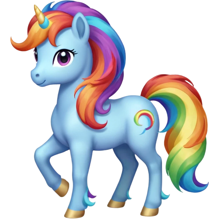Rainbow galarian ponyta emoji