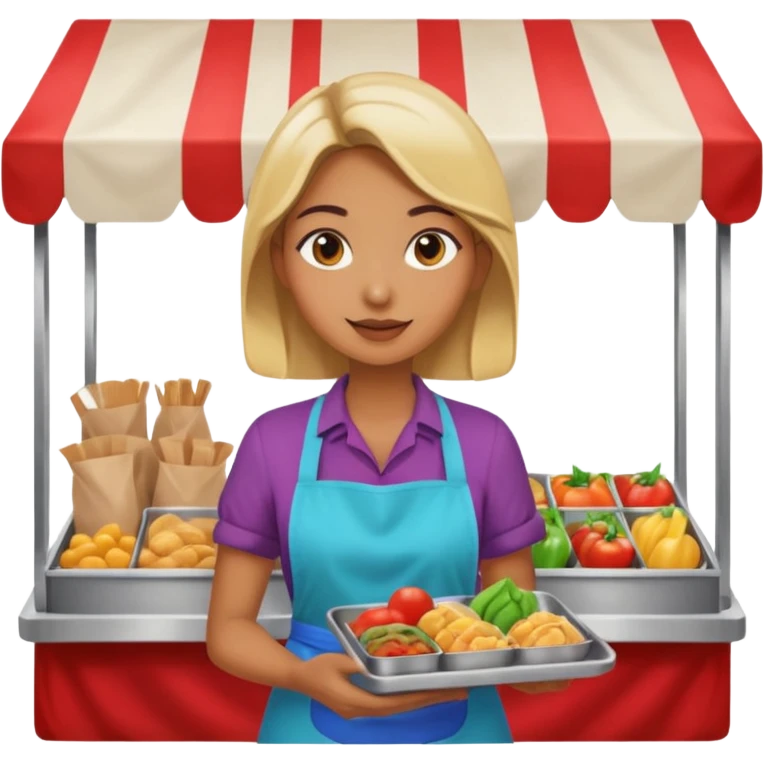  Night Market Vendor woman emoji