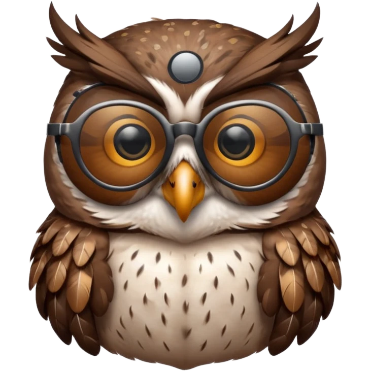 silent owl wearing sunglasses emoji