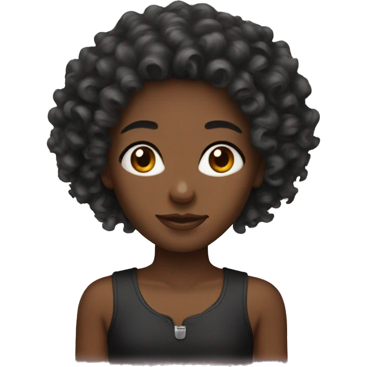 Curly african hair emoji