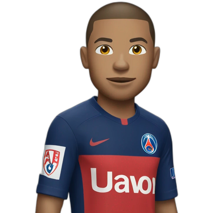 mbappe with lyon shirt emoji