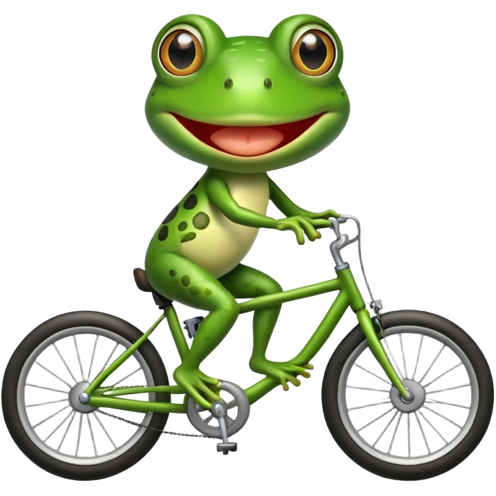 Frog on the cycle emoji