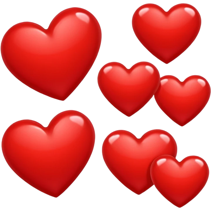 red hearts emoji