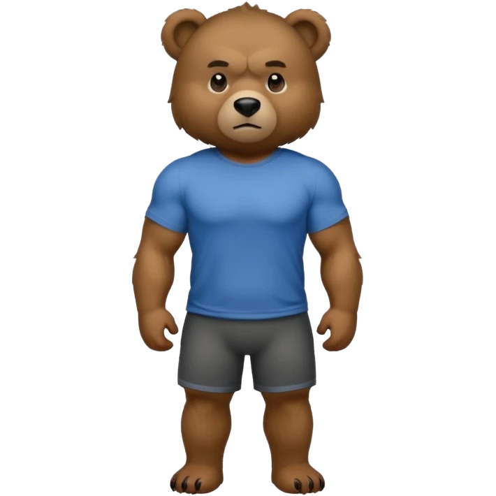 sportman bear with tshirt emoji