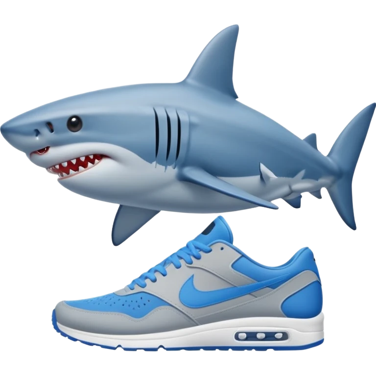 Shark with blue nikes  emoji