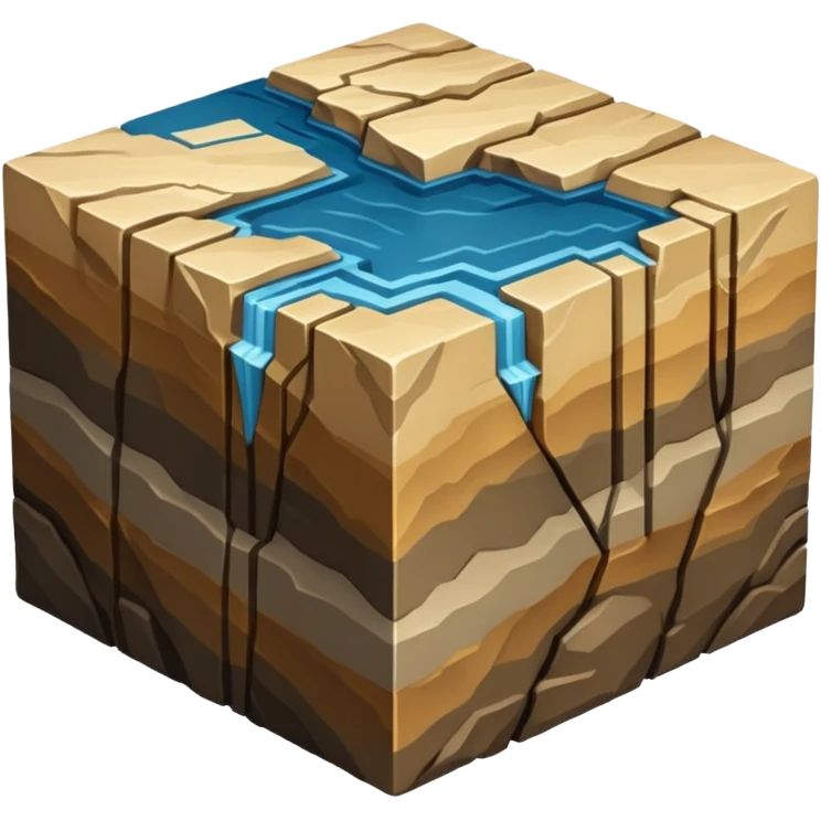 mountain strata　cube emoji