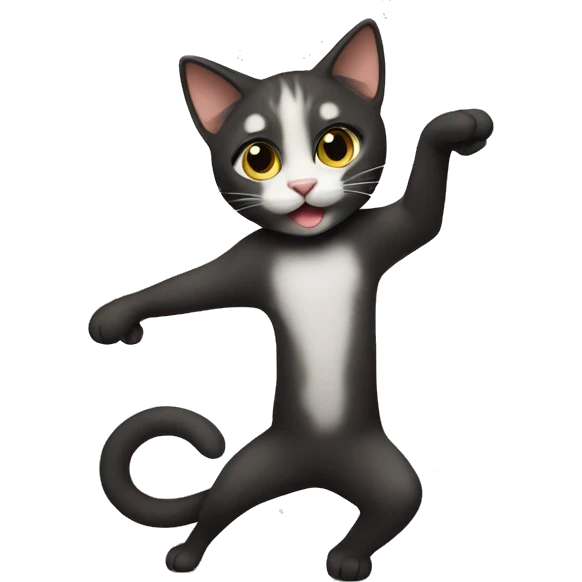 Cat doing a split emoji
