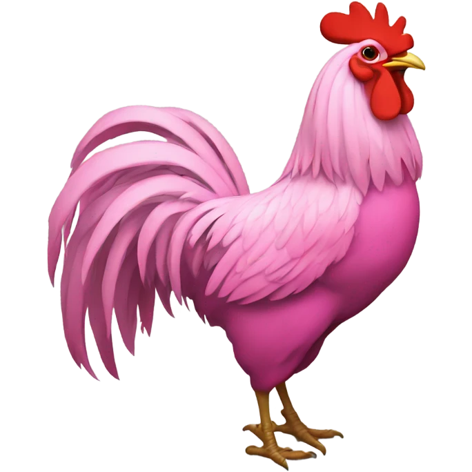 pink rooster emoji