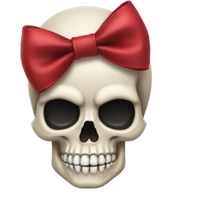 skull bow emoji