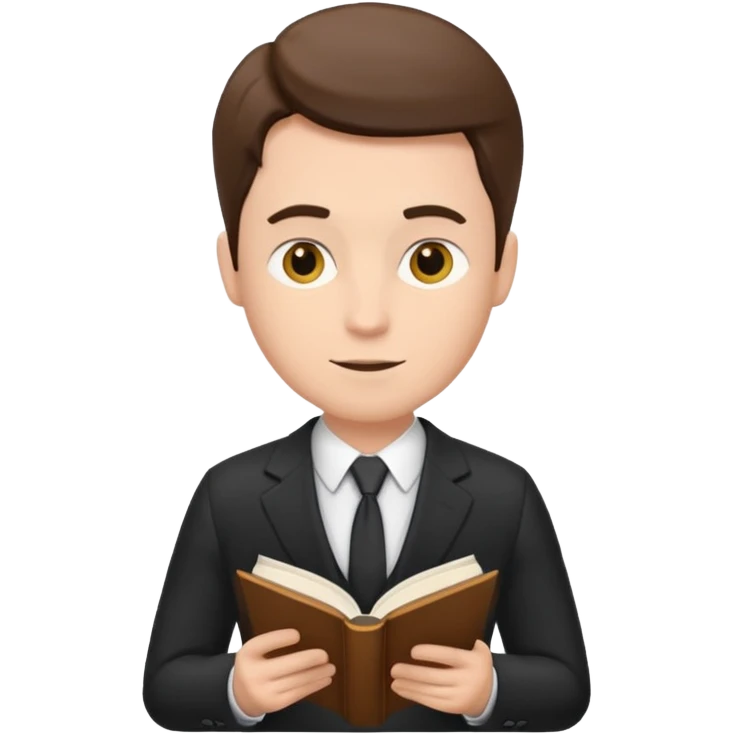 man reading in suit emoji