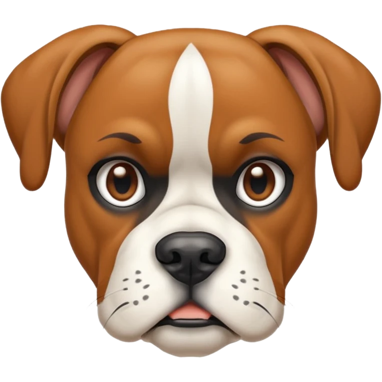 Boxer dog with floppy ears emoji