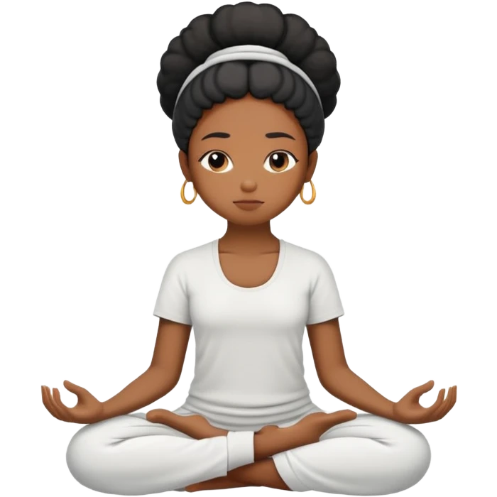 black girl  meditating emoji