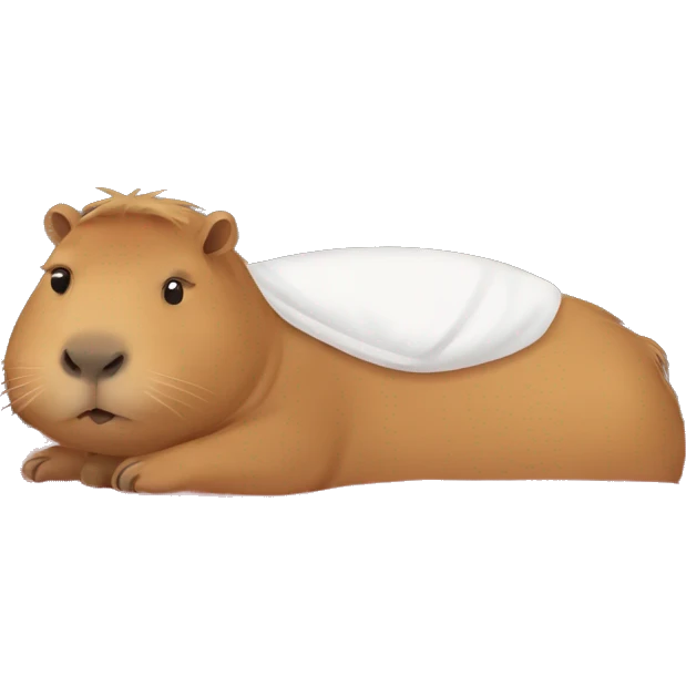 Capybara in bed emoji
