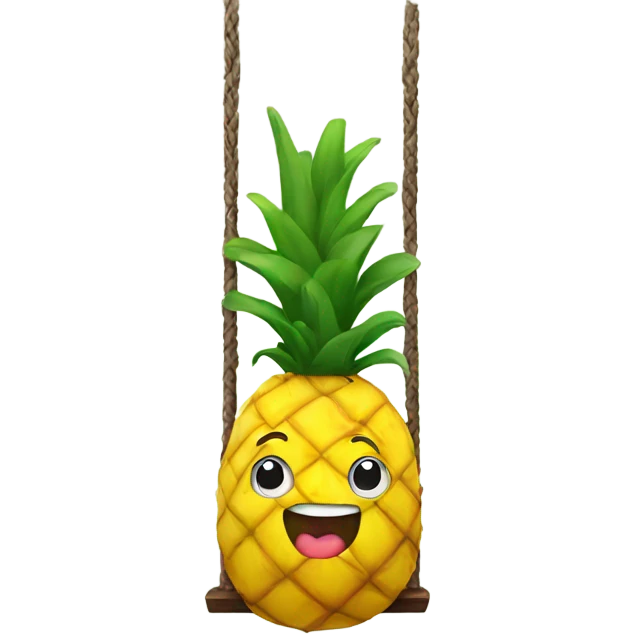 Pineapple on a swing emoji