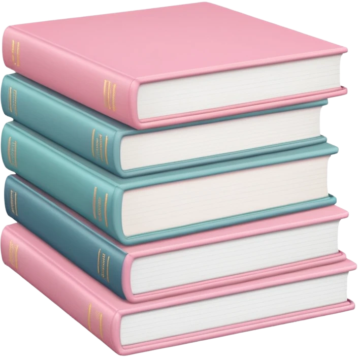 stack of pastel pink stack of books emoji