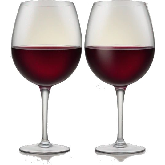 Two red wine glasses cheersing  emoji