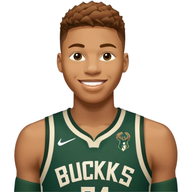 giannis smiling Milwaukee number 347 emoji
