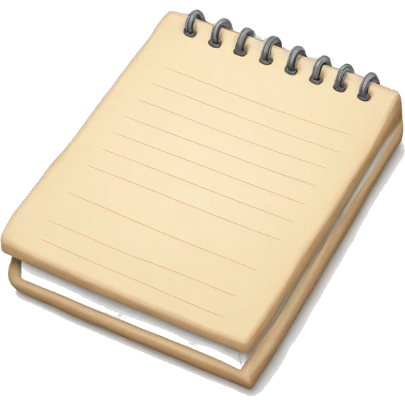 beige closed notepad emoji