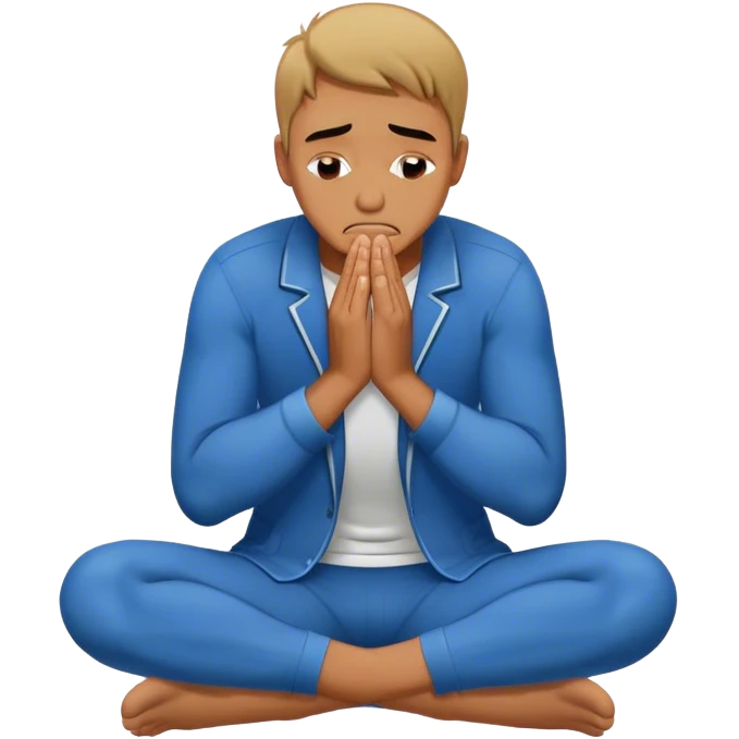 Metroman on his knees sobbing into his hands emoji