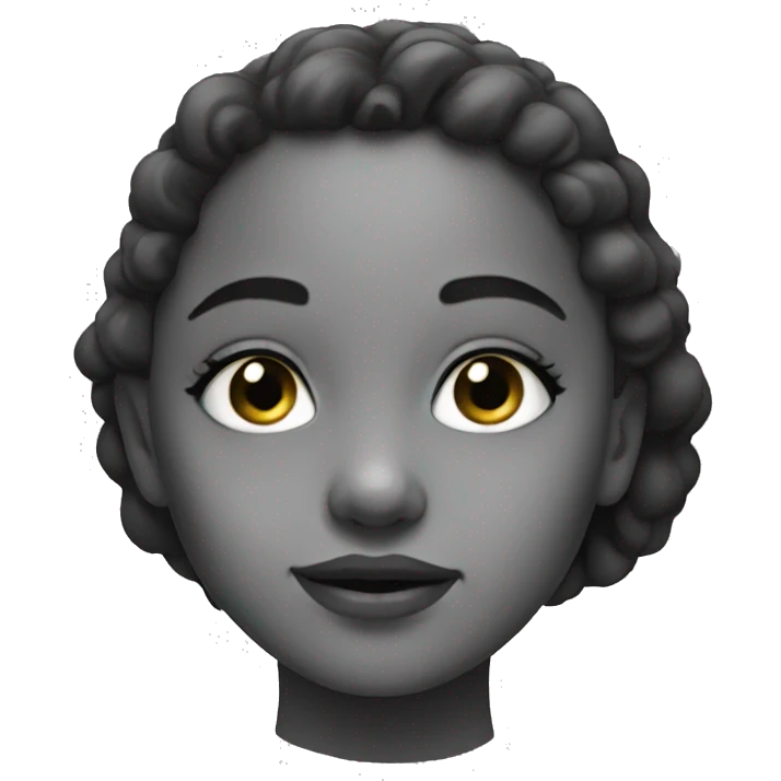 monochrome portrait of a girl emoji