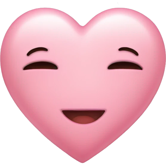 Smooth baby pink heart   emoji