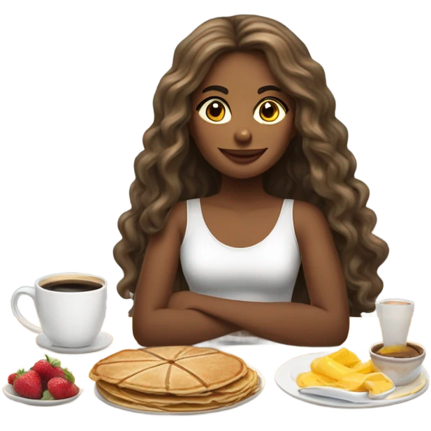 Artemis eating breakfast emoji