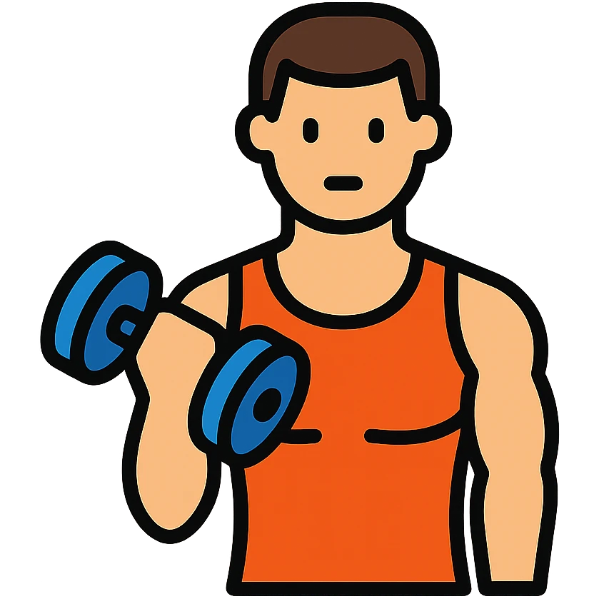 A sportsman who is dedicated to his workout routine and spend a lost of time at the gym emoji