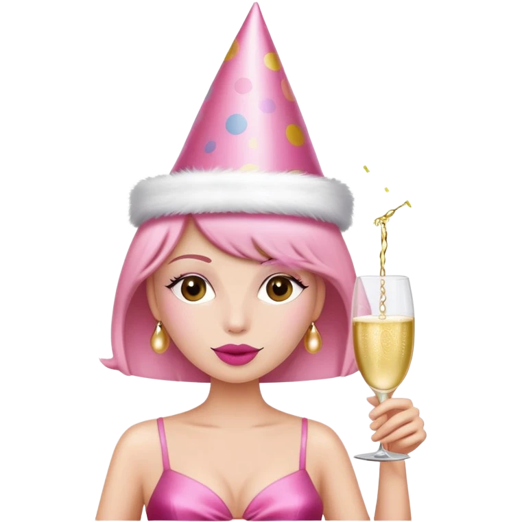 Pink party emoji